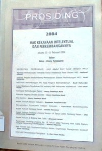 Image of Hak Kekayaan Intelektual dan Perkembangannya; Prosiding
